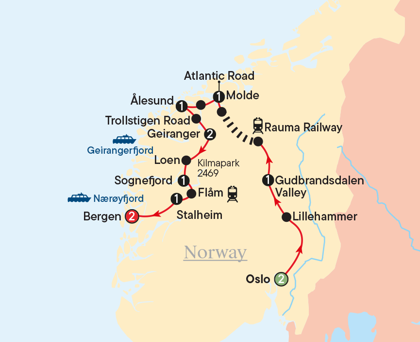 Map - Discover Norway